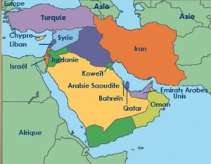 Carte péninsule arabique
