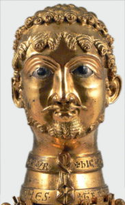 6 Buste en bronze doré de Frédéric Barberousse, vers 1160 - Copie